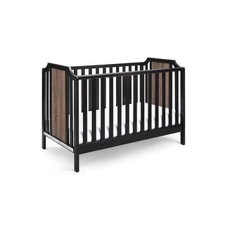 Brees Island 3-in-1 Convertible Crib Black/Brownstone - Black Brown