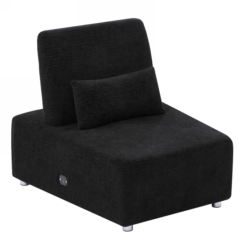 Upholstery Sofa With Two Ottomans Lounge Chair for Living Bedroom