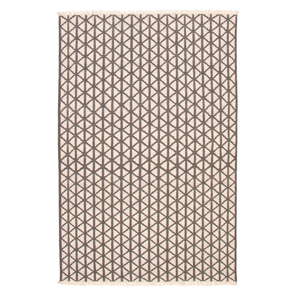 Ankara FW Cream, Grey Kilim 5'1" x 8'0" - 5'1 x 8'0
