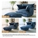 preview thumbnail 15 of 47, 39"W Oversized Chenille Comfy Cloud Chaise Lounge with Ottoman