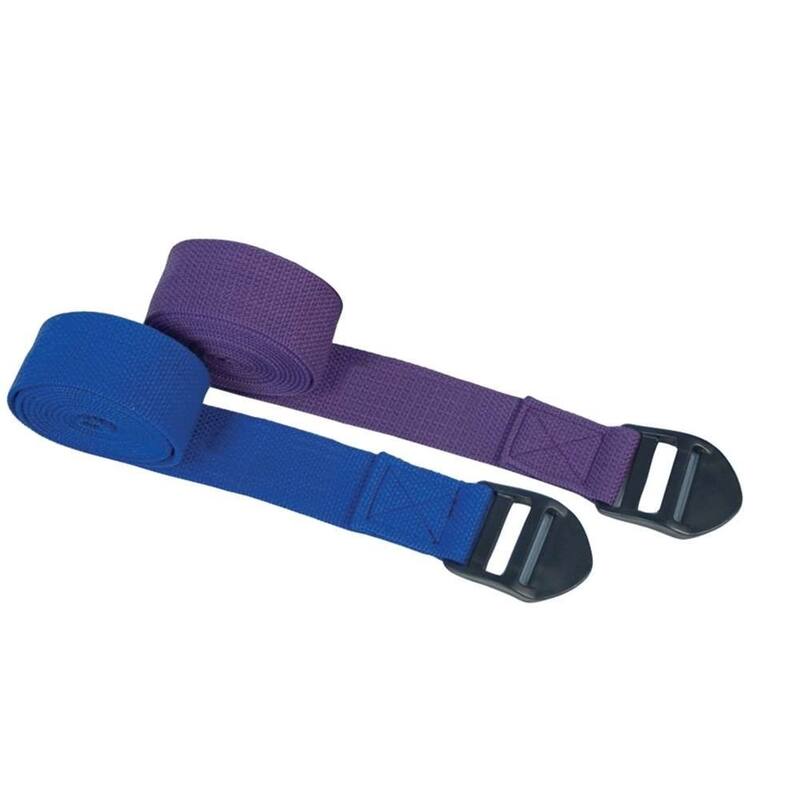 Power Systems Yoga Strap, Adjustable Cotton Blend Stretching Band with Durable PVC Buckle