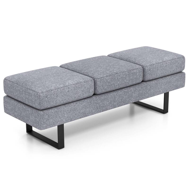 Costway Waiting Room Bench Seating with Metal Frame Leg Upholstered - See Details