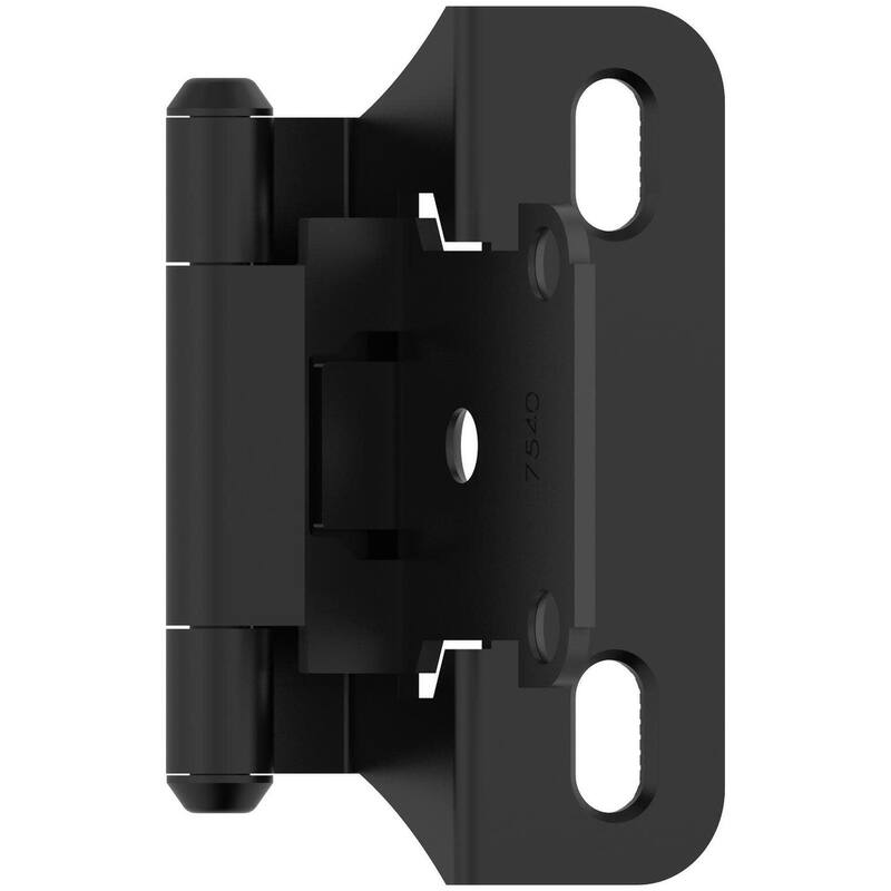 Amerock BP7566 Functional Hardware 1/4" Overlay Wrap Cabinet Door - Matte Black