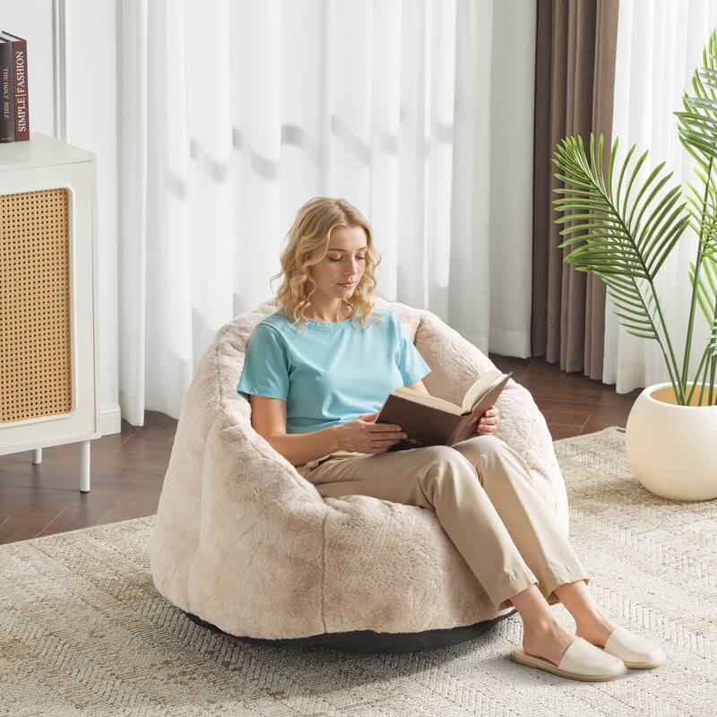 Christopher Knight Home-Evelyn Fabric Bean Bag Chair