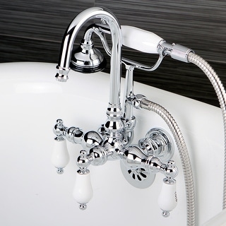Kingston Brass Aqua Vintage Wall Mount Clawfoot Tub Faucet