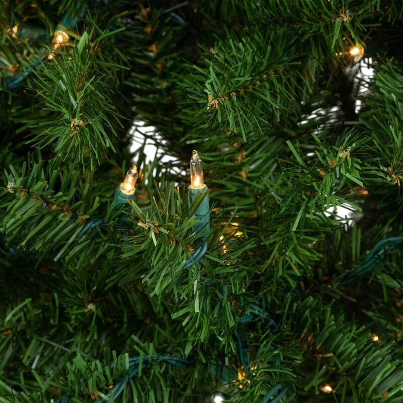 6' Pre-Lit Medium Balsam Pine Artificial Christmas Tree, Clear Lights - 6 Foot