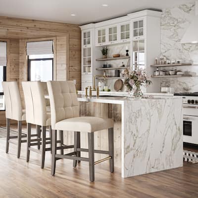 Leila Upholstered 25" Counter Height Bar Stool