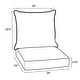 preview thumbnail 3 of 6, Arden Selections Sapphire Blue Leala Damask Outdoor Deep Seat Cushion Set - 24 W x 24 D in.