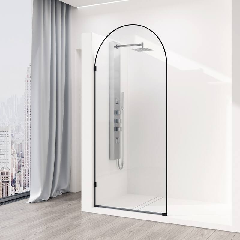 VIGO Arden 34" W x 78" H Frameless Fixed Shower Screen