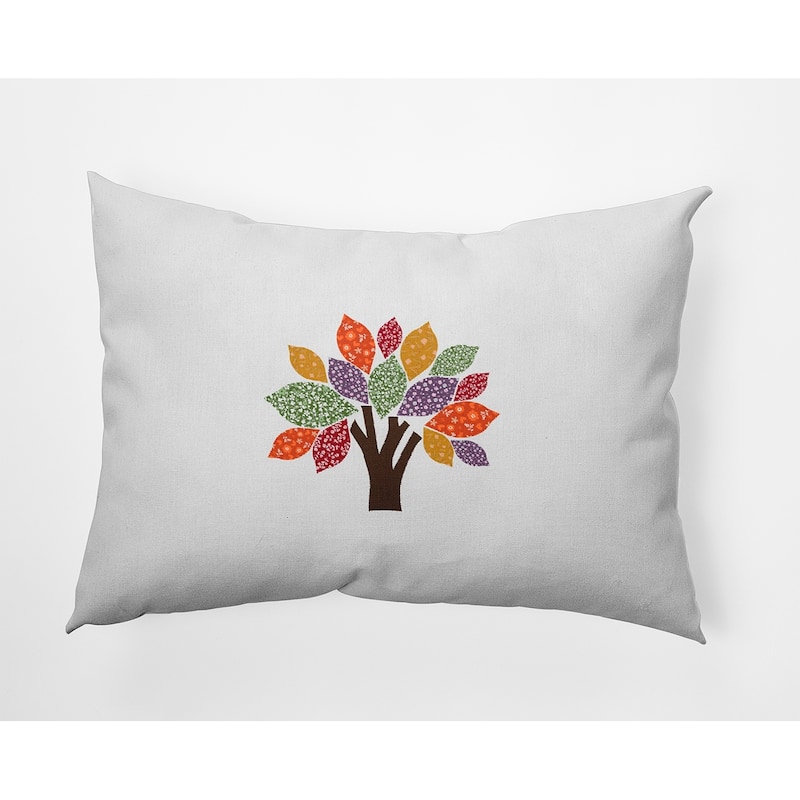 Printed Quilt Tree Accent Pillow - Scallion - 14" x 20"