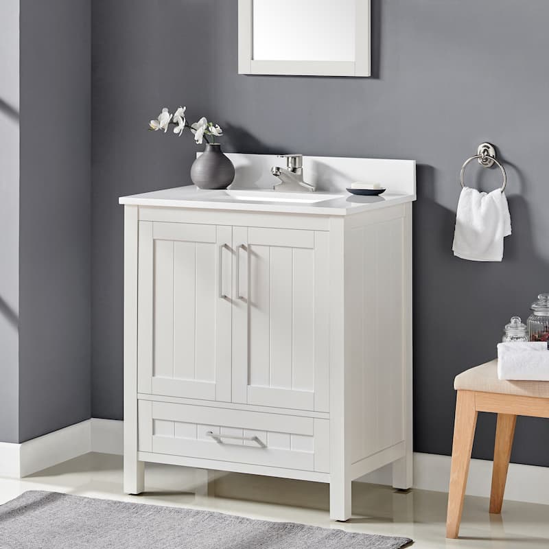 Ove Decors Kansas 30" Single Sink Bathroom Vanity in White