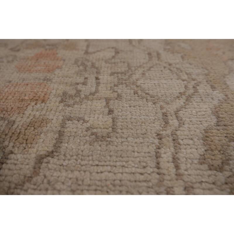 Floral Oriental Oushak Turkish Area Rug Hand-Knotted Wool Carpet - 7'9"x 10'3"