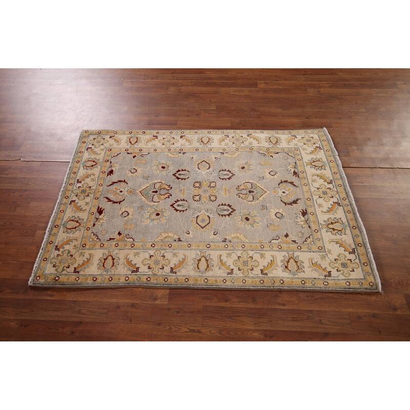 Oushak Oriental Accent Rug Handmade Wool Carpet - 3'4" x 5'1"