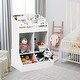 preview thumbnail 1 of 3, White Kids Bookshelf and Toy Storage Wood Organizer for Toddler White