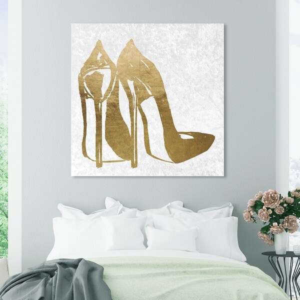 Oliver Gal 'Gold and Velvet Heels' Fashion and Glam Wall Art