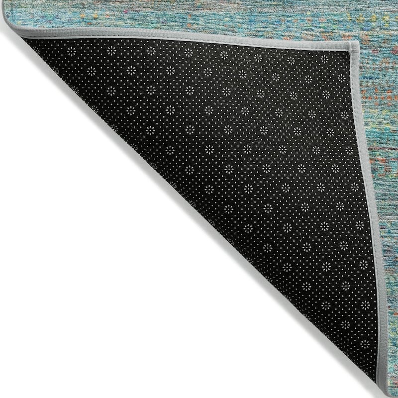 Machine Washable Indoor/Outdoor Modern Stripes Chantille Rug