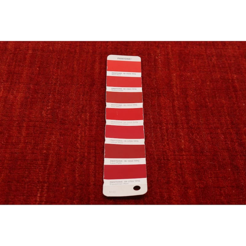Kashkuli Gabbeh Red Rug 4'3" x 5'10" - 4'3 x 5'10