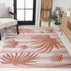 preview thumbnail 11 of 17, JONATHAN Y Veronica Classic Beach Stripe and Palm Leaf Indoor/Outdoor Area Rug Pink/Cream - 2' 11" x 4' 11" - Rectangle