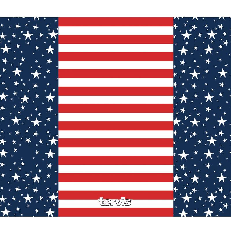 Tervis Americana Stars and Stripes Triple Walled Insulated Travel Tumbler, Stainless Steel - 24oz Wide Mouth Bottle