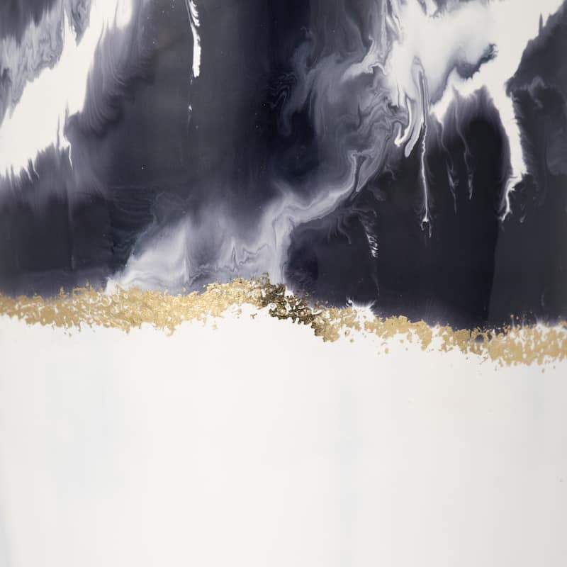 Sagebrook Home Metal, Neptune Floor Vase, Ivory/navy - Elegant Decor for Every Home
