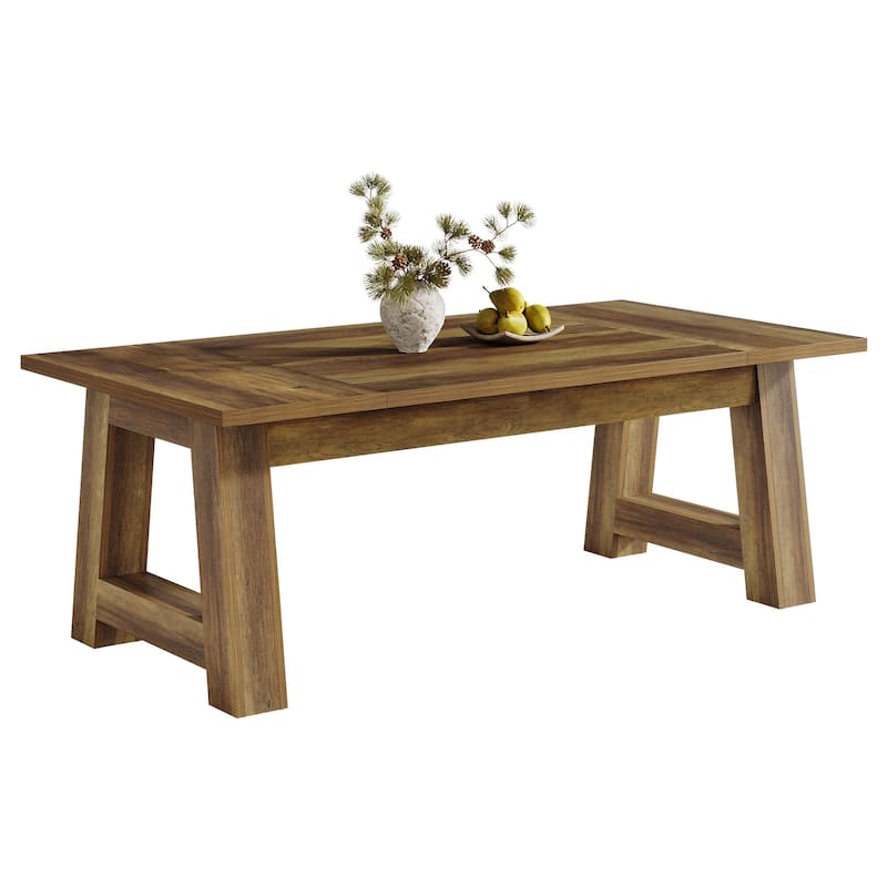 70.5'' Long Dining Table for 6-8, Farmhouse Wooden Kitchen Table