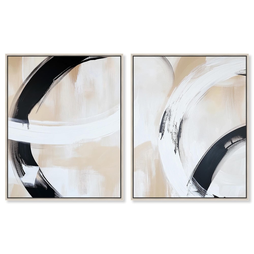 Neutral Interplay II Canvas Set of 2 by Art Remedy