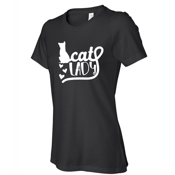 Shop Cat Lady Women S Black T Shirts Crazy Cat Lady Shirt Funny T Shirt With Saying On Sale Overstock 18824633