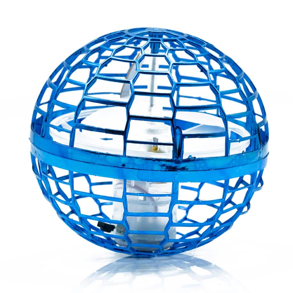 Light-Up Flying Drone Spinner Ball Rechargeable Fidget Toy | Blue