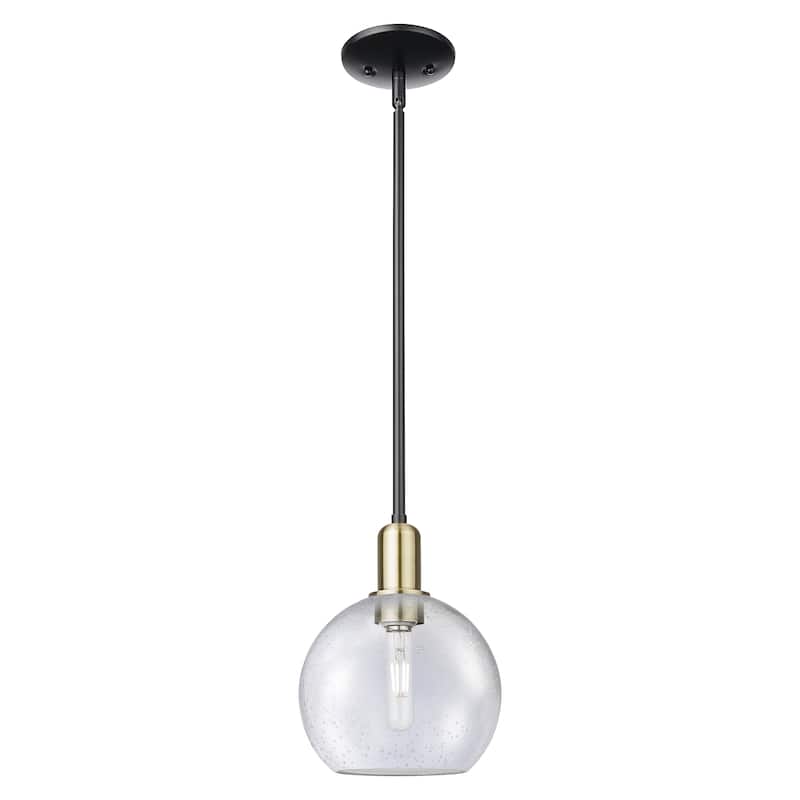 Innovations Lighting Endless Possibilities Arcadia - Athens - 1 Light 8" Stem Hung Mini Pendant - Black Antique Brass/Seedy