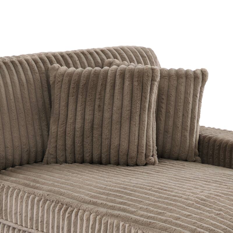 Faux Fur Decorative Throw Pillows for Couch & Bed (Set of 2)