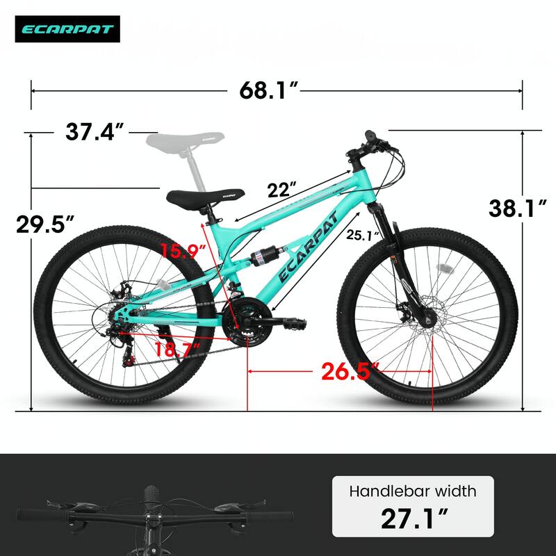 26 Inch Shock Fork Plus Shock Absorber 21-speed Mountain Bike