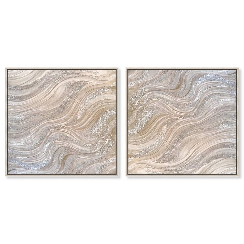 Golden Tears II Canvas by Art Remedy - 24" x 24" - Black