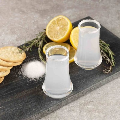 JoyJolt Cosmos Crystal 2.5 oz Shot Glasses, Heavy Base Set of 4 Glasses