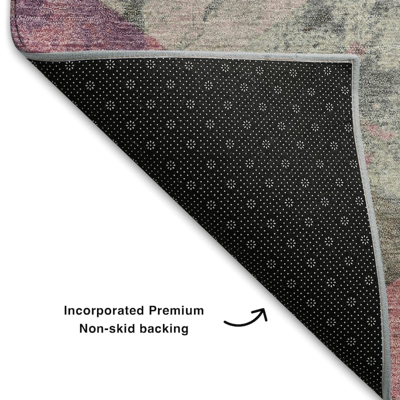 Premium Washable Super Soft Contemporary Diamonds Mayfield Rug