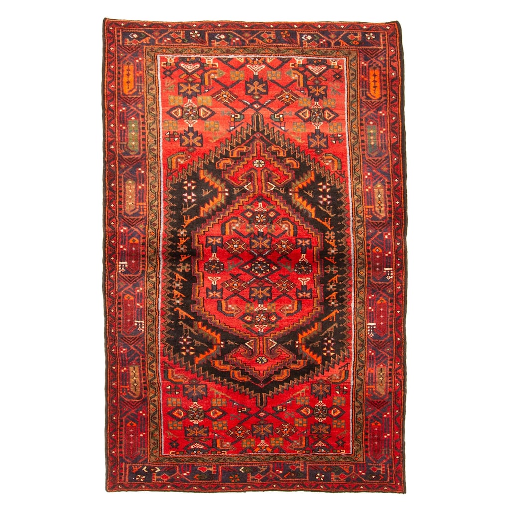 ECARPETGALLERY Hand-knotted Anadol Red Wool Rug - 4'6 x 7'1