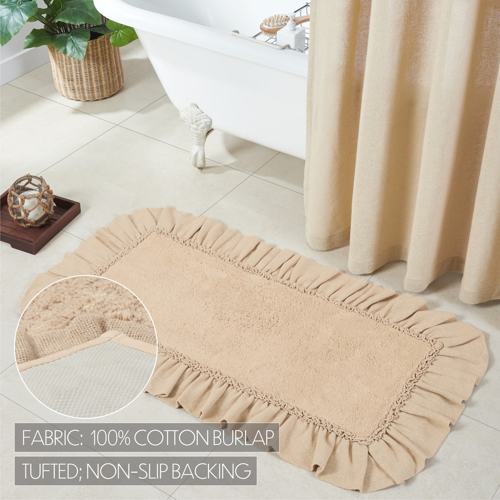 Burlap Vintage Bathmat 27x48