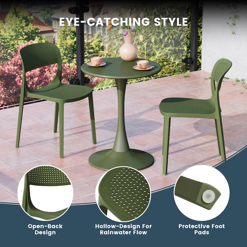 Frond and Form 4-Person Outdoor Round Dining Set