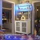 preview thumbnail 20 of 39, 66.9'' Tall Modern Wine Cabinet Bar Cabinet with Wine Glasses Rack and LED Strip and Power Outlets