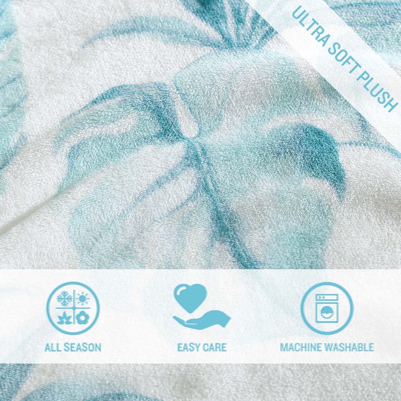 Tommy Bahama Printed Ultra Soft Plush Fleece Throw Blanket