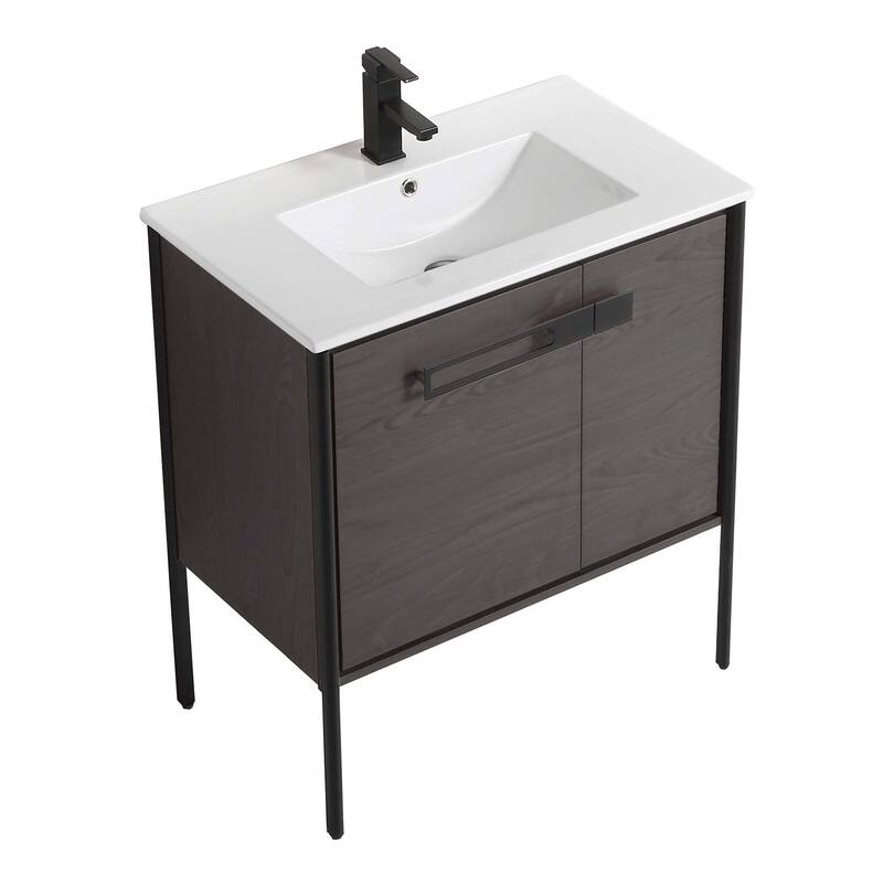 Fine Fixtures Oakville Bathroom Vanity with White Ceramic Sink