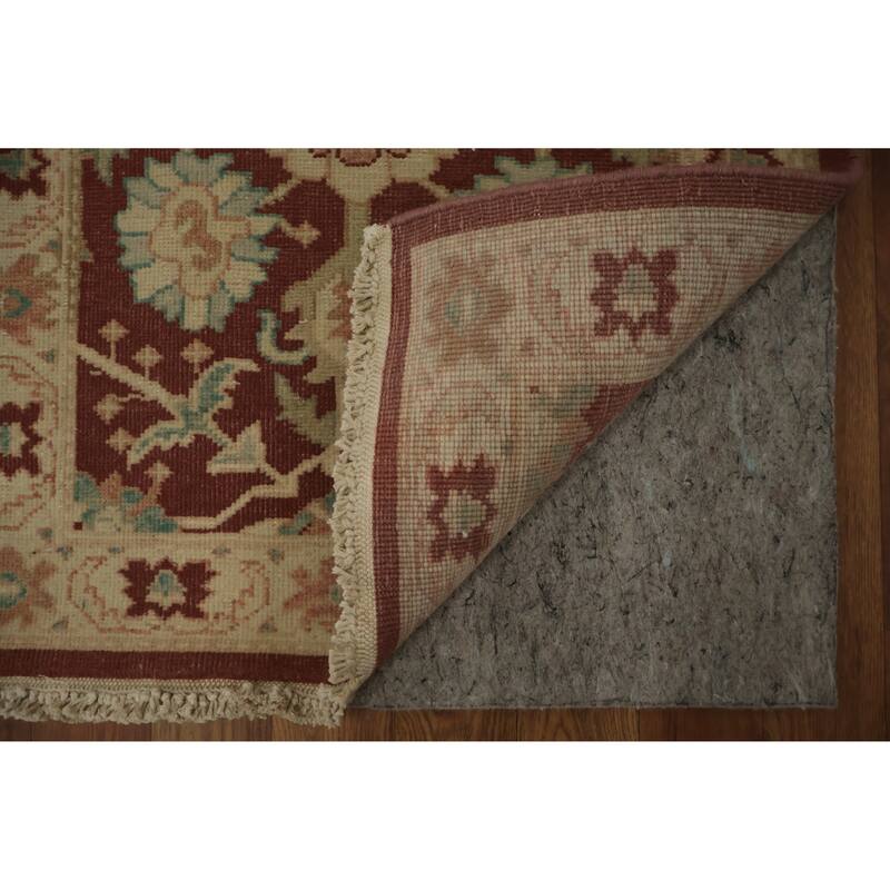 Hand Knotted Oriental 100% Wool Carpet Traditional All-Over Red Ziegler Area Rug - 3' 9'' X 2' 1''