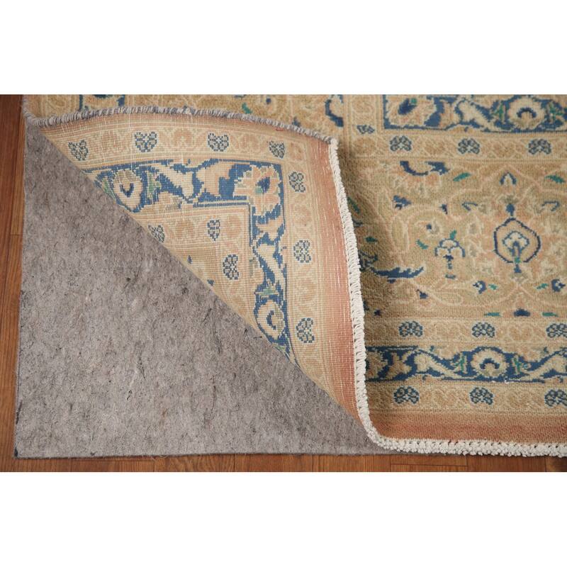 Hand Knotted Oriental 100% Wool Carpet Traditional Floral Oranges & Rust Mashad Area Rug - 12' 5'' X 9' 7''