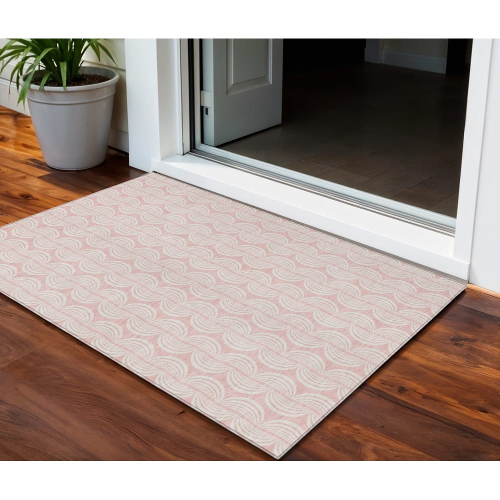 HomeRoots Ogee Transitional Rectangle Outdoor Rug