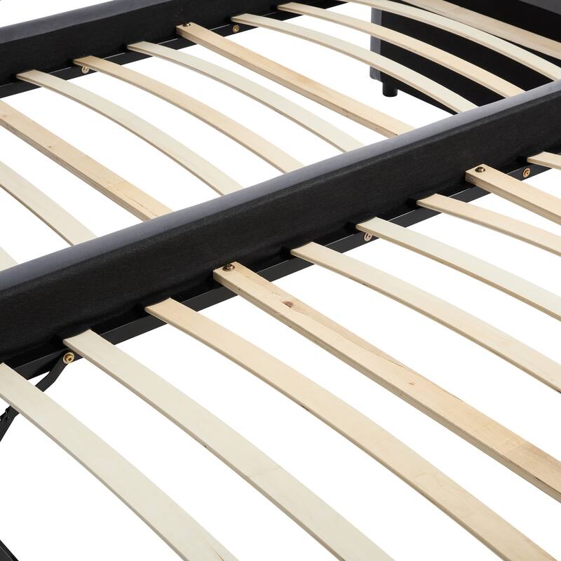 Twin Size Upholstered Daybed with Trundle, Velvet Sofa Bed with USB Port & Side Pockets, Modern V-Grained Backrest Guest Bed