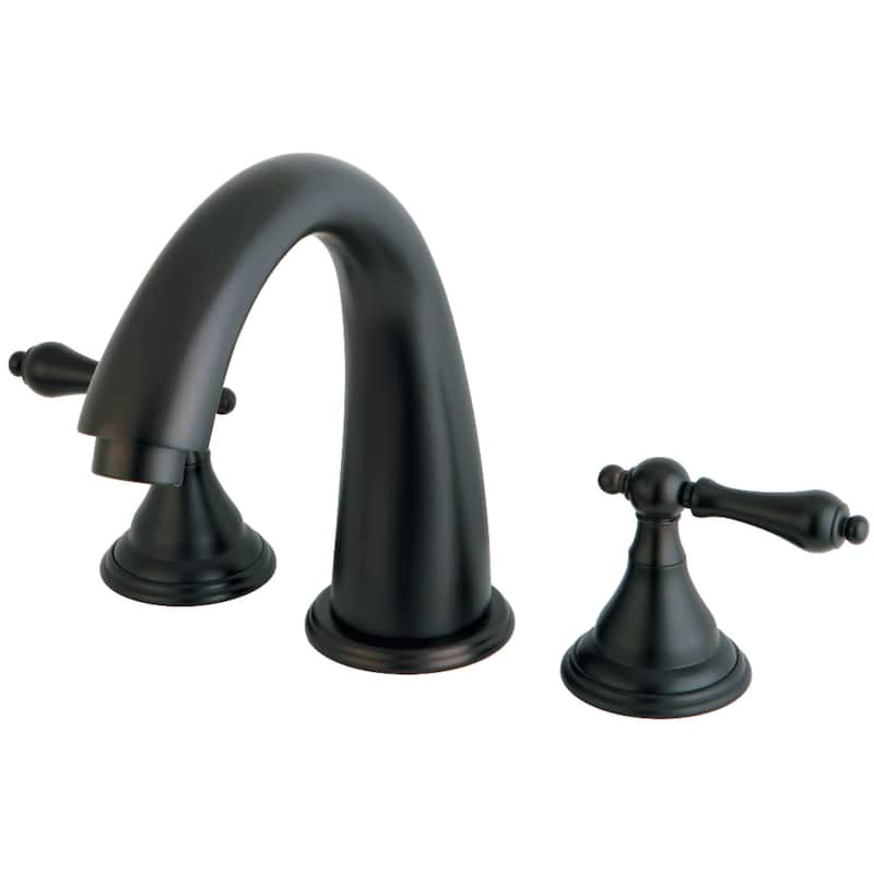 Kingston Brass Vintage Deck Mounted Roman Tub Filler with Lever - Oil Rubbed Bronze