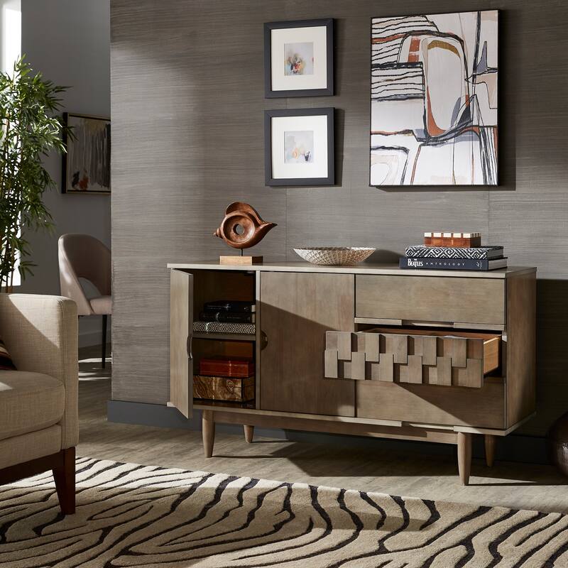 Kieran Mid-Century Wood 2-Door and 3-Drawer Server by iNSPIRE Q Modern