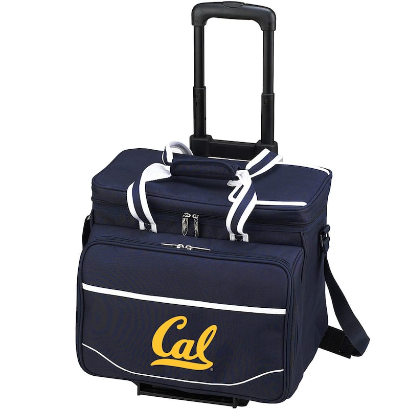 NCAA California Golden Bears Insulated Equipped Picnic Cooler for Four on Wheels