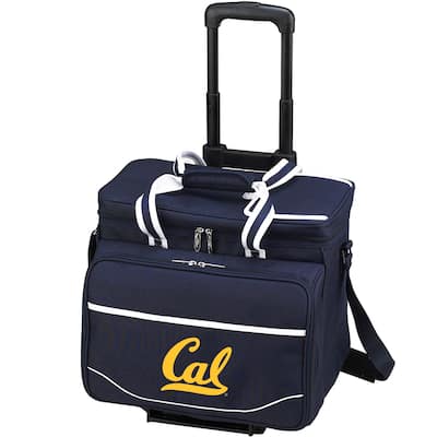 NCAA California Golden Bears Insulated Equipped Picnic Cooler for Four on Wheels