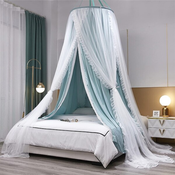 Teal bed canopy discount