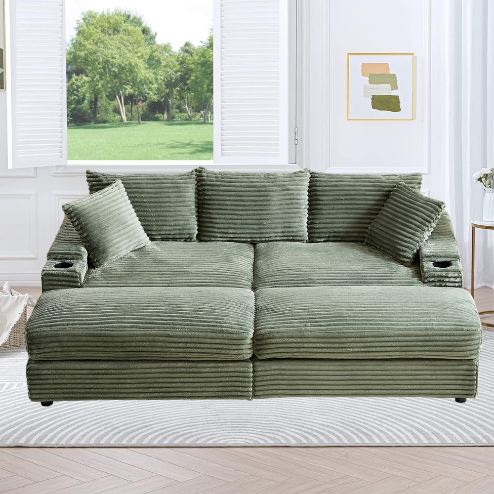 Couch with large cushions clearance